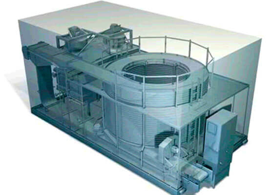 Design mock-up showcasing Nestle's 400-ton spiral freezer for a new production line