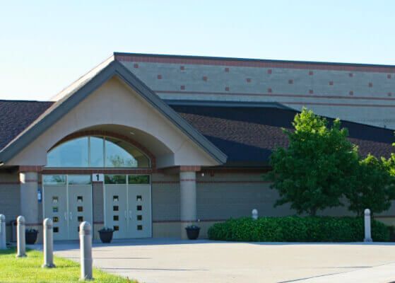 Entrance of the Flint Springs Elementary School