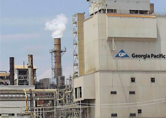 External view of the Georgia-Pacific Corporation paper plant